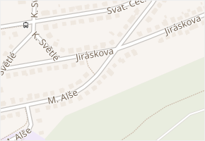 Jiráskova v obci Zlín - mapa ulice