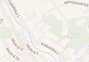 Klabalská II v obci Zlín - mapa ulice