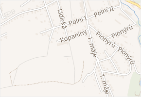 Kopaniny v obci Zlín - mapa ulice