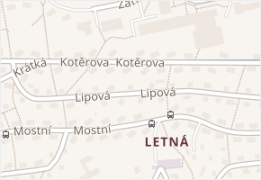Kotěrova v obci Zlín - mapa ulice
