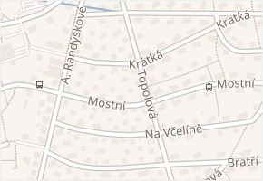 Krátká v obci Zlín - mapa ulice
