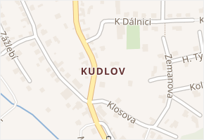 Kudlov v obci Zlín - mapa části obce