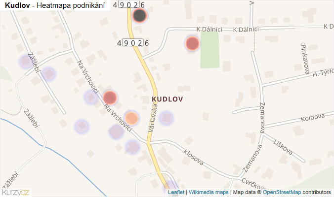 Mapa Kudlov - Firmy v části obce.