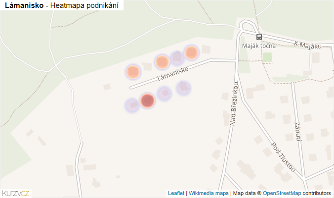 Mapa Lámanisko - Firmy v ulici.