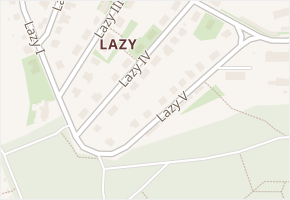 Lazy IV v obci Zlín - mapa ulice