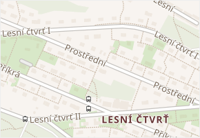 Lesní čtvrť I v obci Zlín - mapa ulice