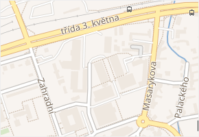 Masarykova v obci Zlín - mapa ulice