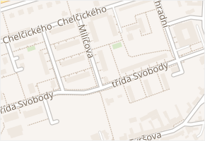 Milíčova v obci Zlín - mapa ulice