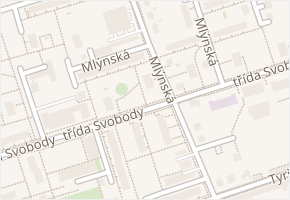 Mlýnská v obci Zlín - mapa ulice