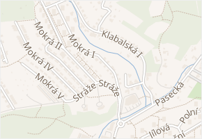 Mokrá I v obci Zlín - mapa ulice