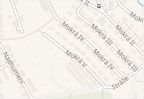 Mokrá IV v obci Zlín - mapa ulice