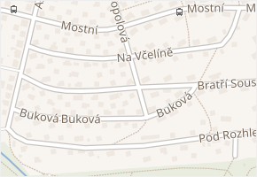Na Včelíně v obci Zlín - mapa ulice