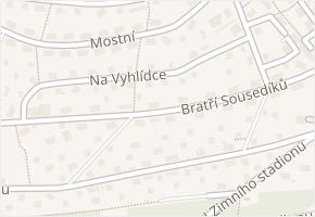 Na Vyhlídce v obci Zlín - mapa ulice