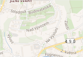 Nad Vývozem v obci Zlín - mapa ulice