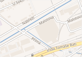 Náves v obci Zlín - mapa ulice
