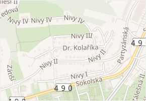 Nivy III v obci Zlín - mapa ulice