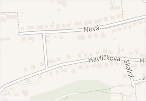 Nová v obci Zlín - mapa ulice
