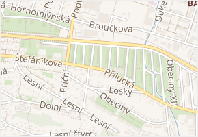 Obeciny IV v obci Zlín - mapa ulice