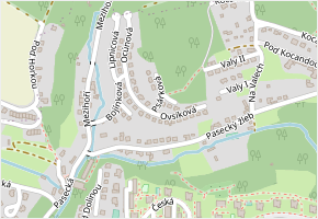 Ovsíková v obci Zlín - mapa ulice