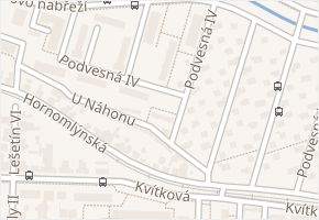 Podvesná IV v obci Zlín - mapa ulice