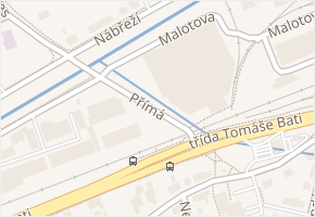 Přímá v obci Zlín - mapa ulice