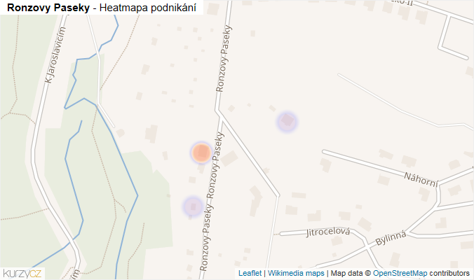 Mapa Ronzovy Paseky - Firmy v ulici.
