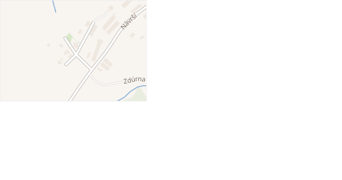 Rozhledy v obci Zlín - mapa ulice