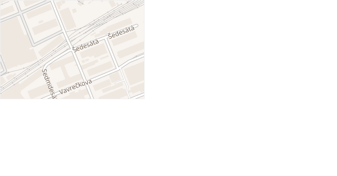 Sedmdesátá v obci Zlín - mapa ulice