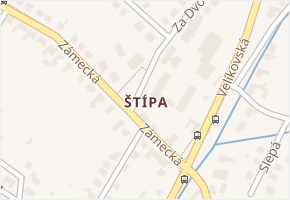 Štípa v obci Zlín - mapa části obce