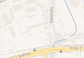 Tečovská v obci Zlín - mapa ulice