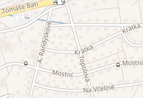 Topolová v obci Zlín - mapa ulice