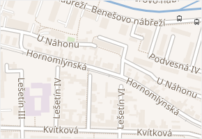 U Náhonu v obci Zlín - mapa ulice