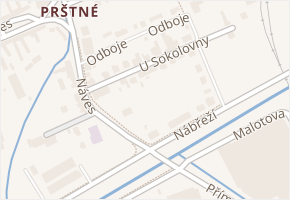 U Sokolovny v obci Zlín - mapa ulice