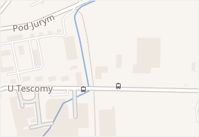 U Tescomy v obci Zlín - mapa ulice