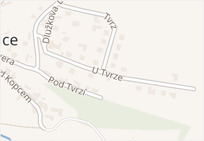 U Tvrze v obci Zlín - mapa ulice
