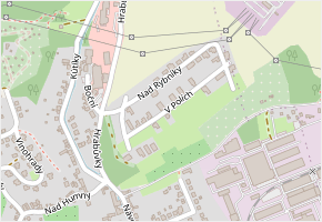 V Polích v obci Zlín - mapa ulice