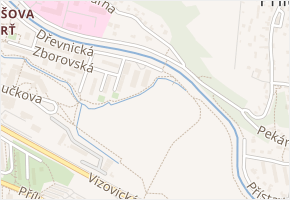 Žabárna v obci Zlín - mapa ulice