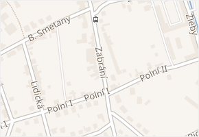 Zabrání v obci Zlín - mapa ulice