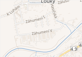 Záhumení III v obci Zlín - mapa ulice