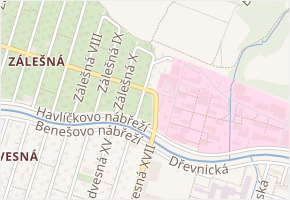 Zálešná XI v obci Zlín - mapa ulice