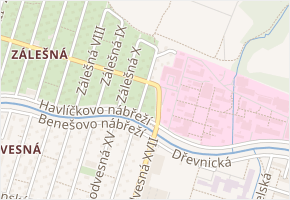 Zálešná XII v obci Zlín - mapa ulice