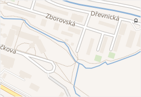 Zborovská v obci Zlín - mapa ulice