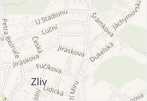 Boženy Němcové v obci Zliv - mapa ulice