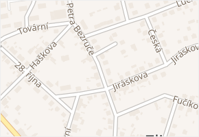 Petra Bezruče v obci Zliv - mapa ulice