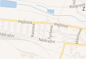 Fűgnerova v obci Zlonice - mapa ulice