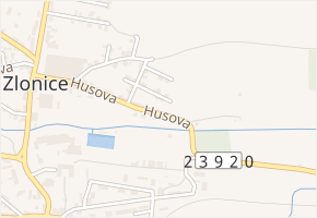 Husova v obci Zlonice - mapa ulice