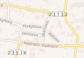 Máchova v obci Zlonice - mapa ulice