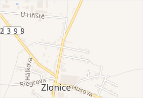 Palackého v obci Zlonice - mapa ulice
