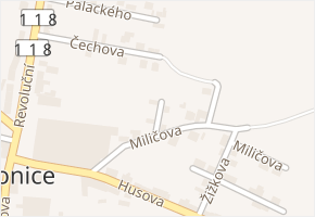 Poděbradova v obci Zlonice - mapa ulice