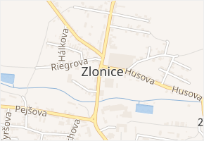 U Hřiště v obci Zlonice - mapa ulice